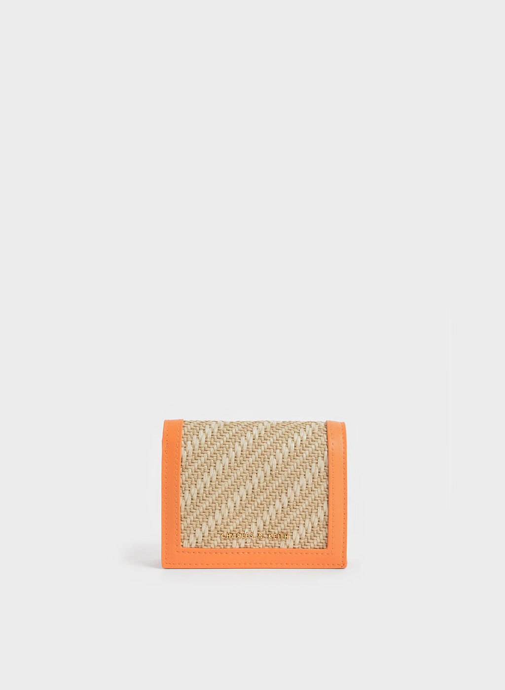 Snap Button Mini Short Wallet - Orange image 0