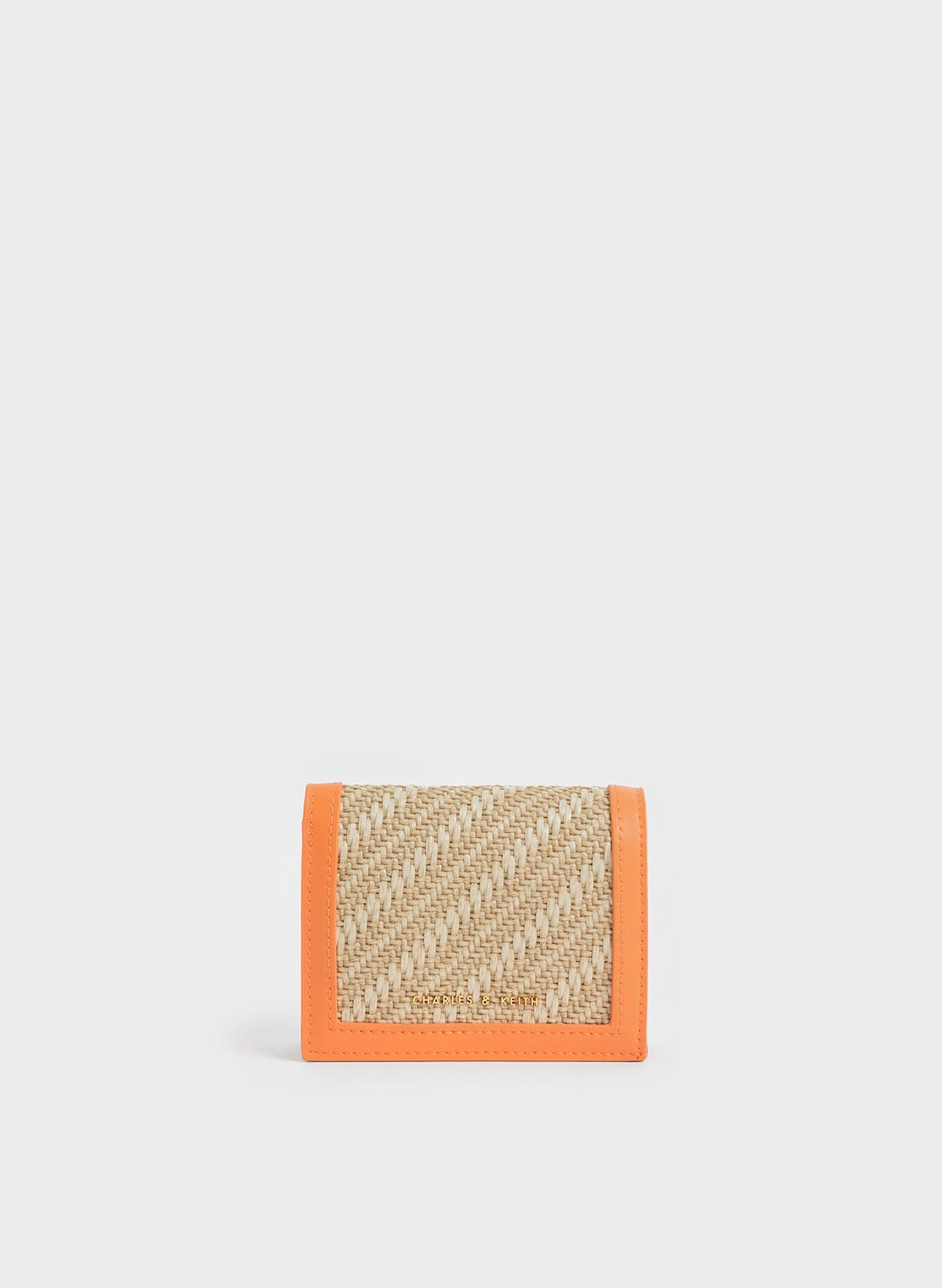 Snap Button Mini Short Wallet - Orange image 0