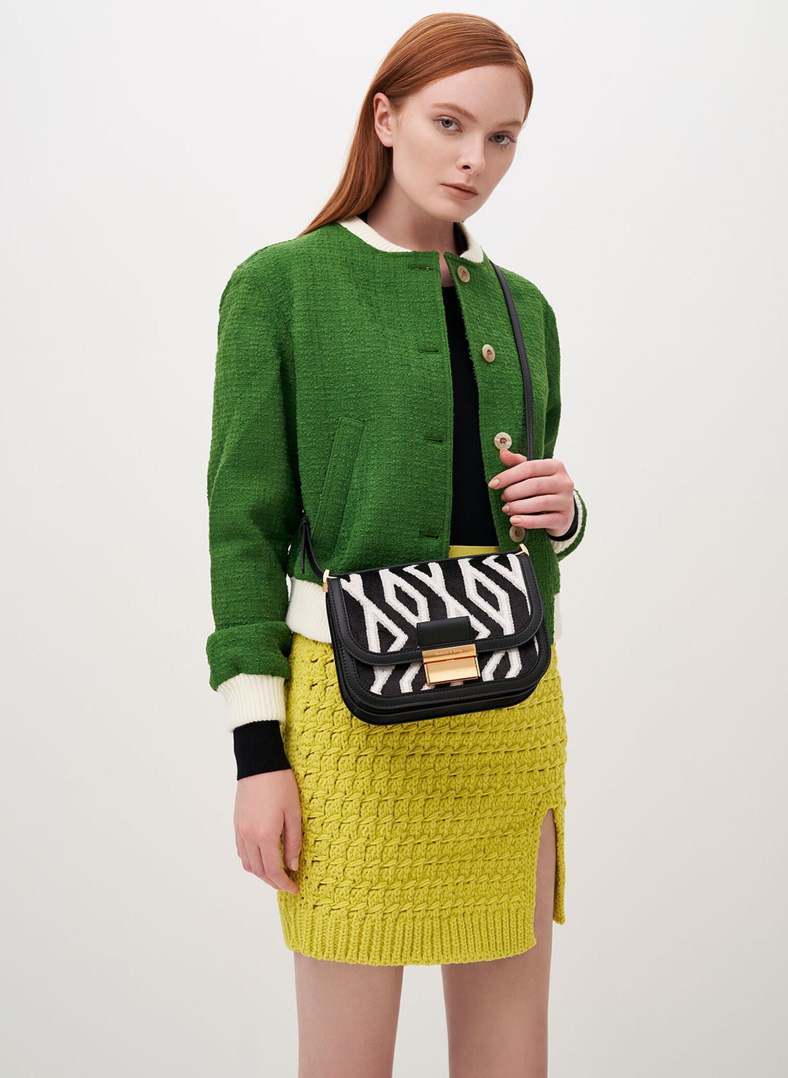 Charlot Jacquard Printed Bag - Black image 3