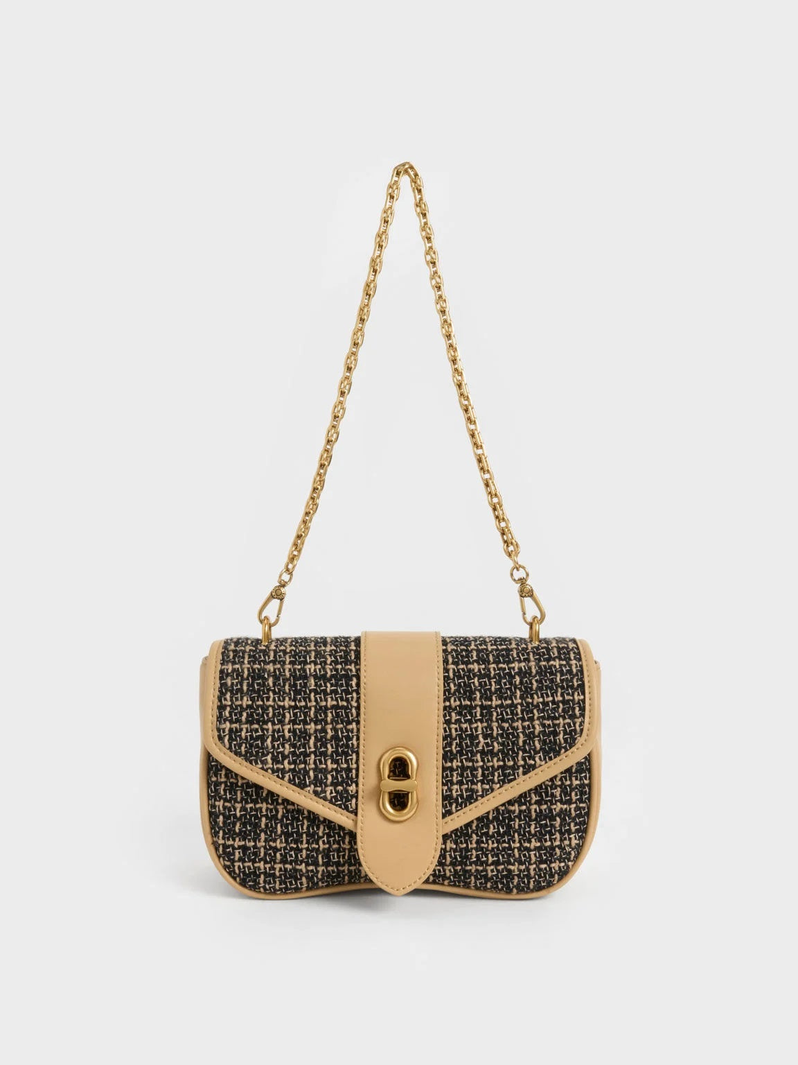 Aubrielle Tweed Panelled Crossbody Bag - Multi image 0